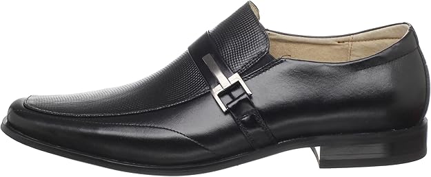 Stacy Adams Men's Beau Bit Perforated Slip-On Loafer Black Size 9.5