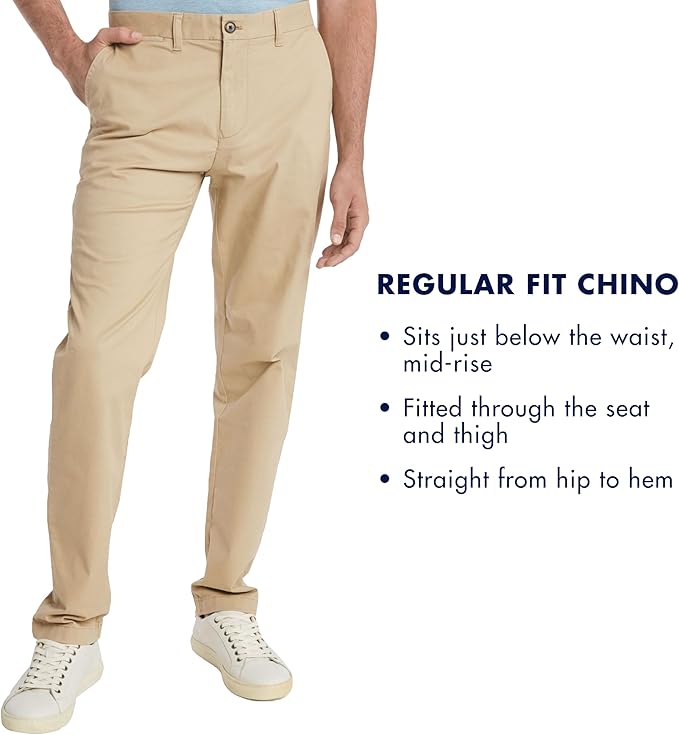 Tommy Hilfiger Men's Straight-Fit Chino Pants Navy Blaze W34xL32
