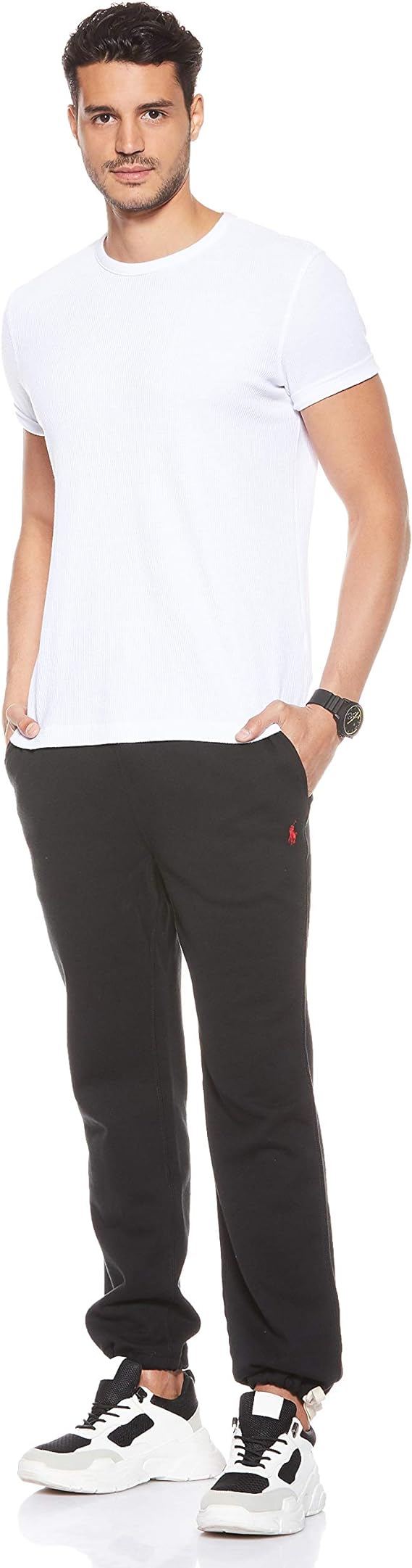 Polo Ralph Lauren Men's Cotton-Blend-Fleece Classic Athletic Pants Color Polo Black Size XL