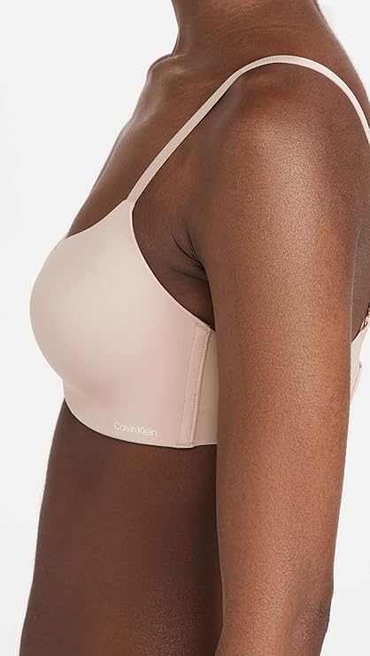 Calvin Klein Liquid Touch Lightly Lined Scoop Neck Bra Honey Almond Nude Size 34C