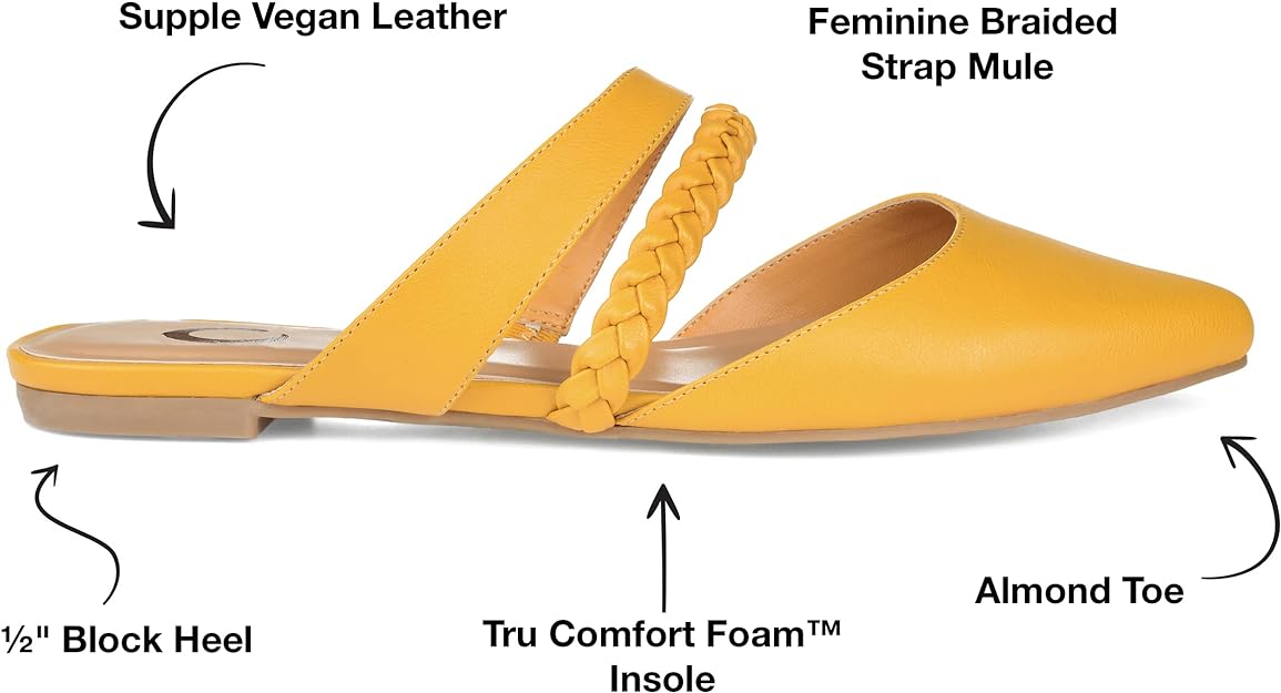 Journee Collection Women's Olivea Tru Comfort Foam Slip-On Mule Color Mustard Size 8