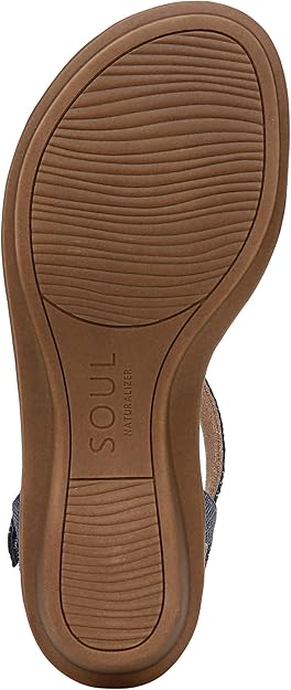 Soul Naturalizer Solo Strappy Sandals Blue Texture Fabric Size 6.5