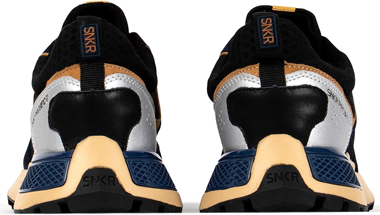 SNKR PROJECT Men’s Duane Sneaker Color Navy Yellow Size 10.5M