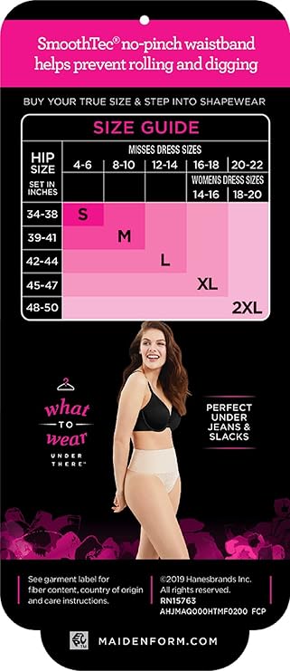 Maidenform Tame Your Tummy Lace Thong Underwear Black Lace Size XL