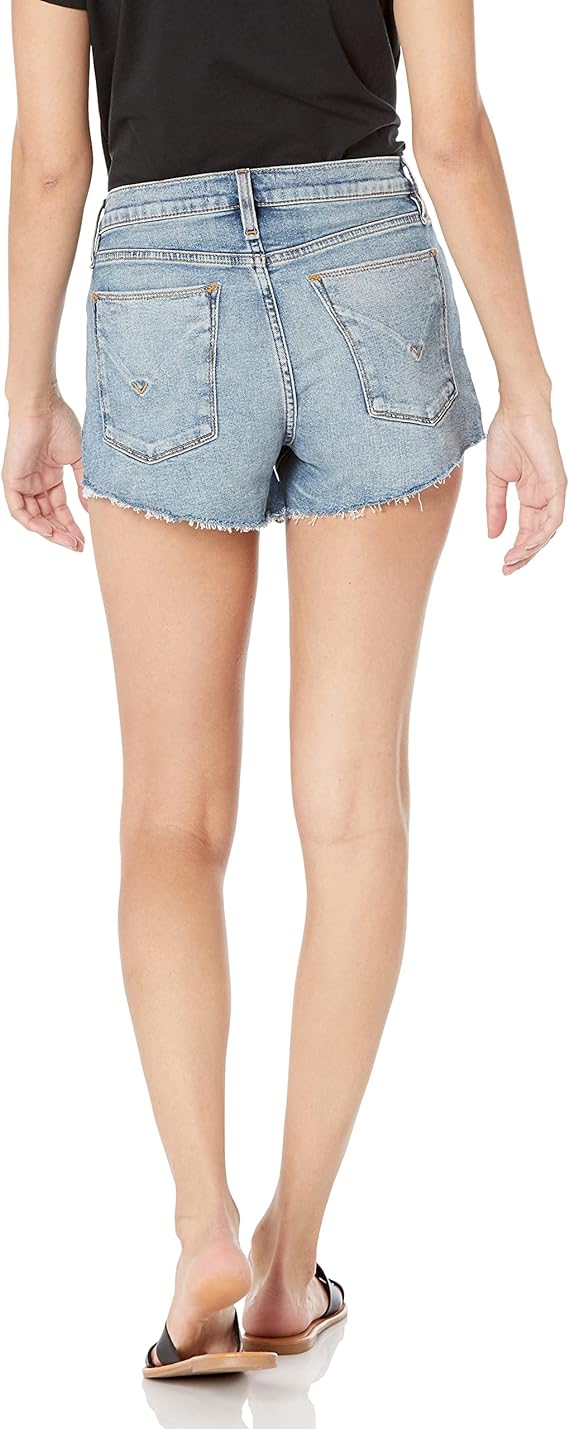 Hudson Women's Gemma Mid Rise Cut Off Denim Shorts Color Blue Size 31