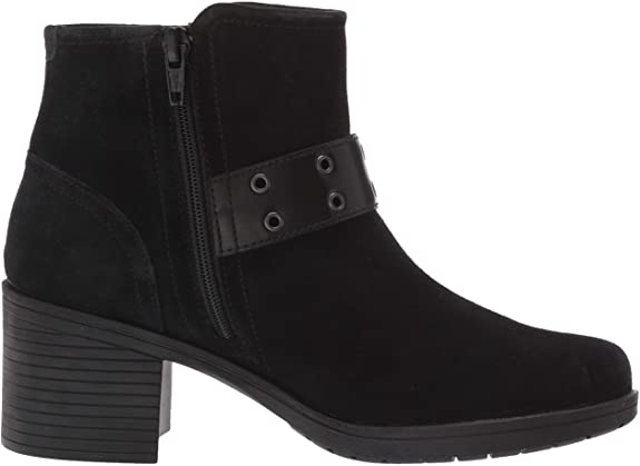 Clarks Women's Hollis Star Ankle Boot Color Black Suede Size 5M