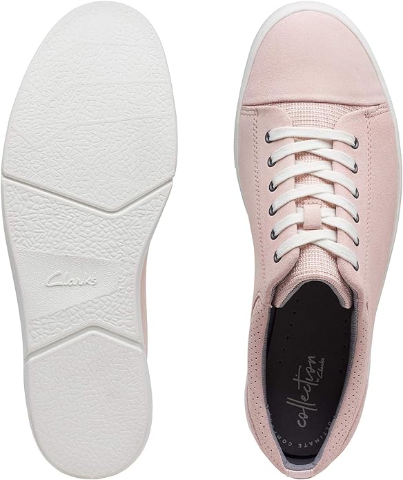 Clarks Men's Landry Vibe Sneakers Color Pink Combo Suede Size 7.5M