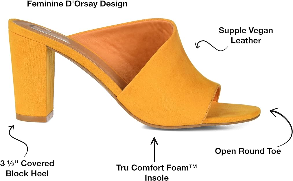 Journee Collection Women's Allea Mule Color Mustard Size 8