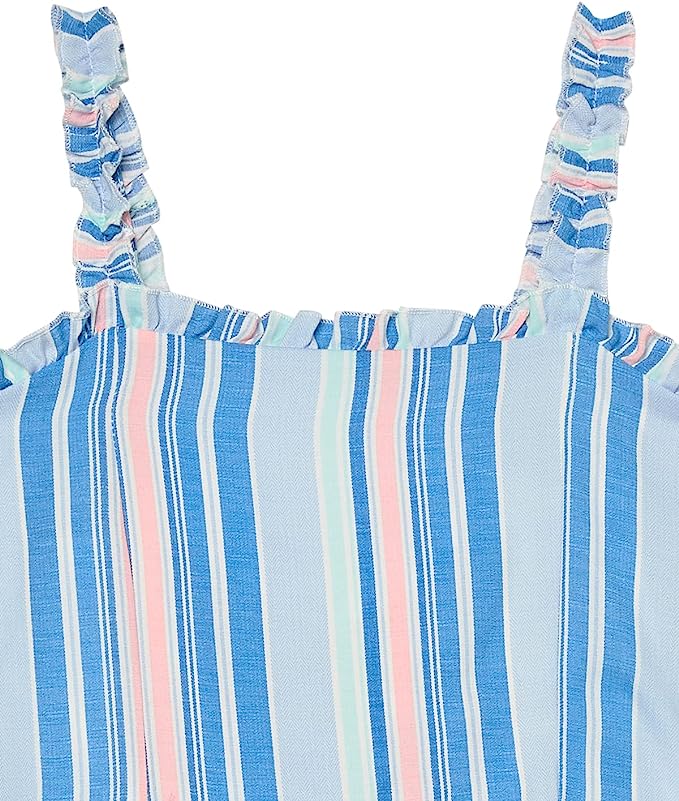 Speechless Girls' Sleeveless Ruffled Tiered Dress Color Blue/White Size 12
