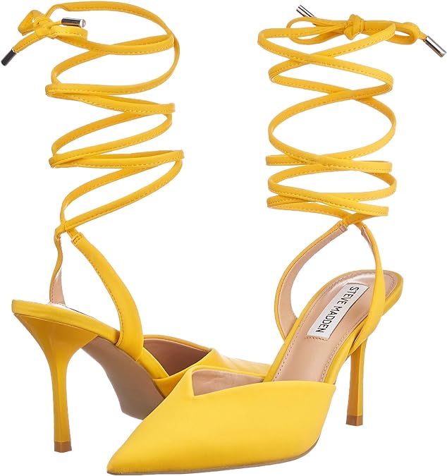 Steve Madden Women's Open Heel Shoe Heeled Sandal   Color Yellow Size 7M