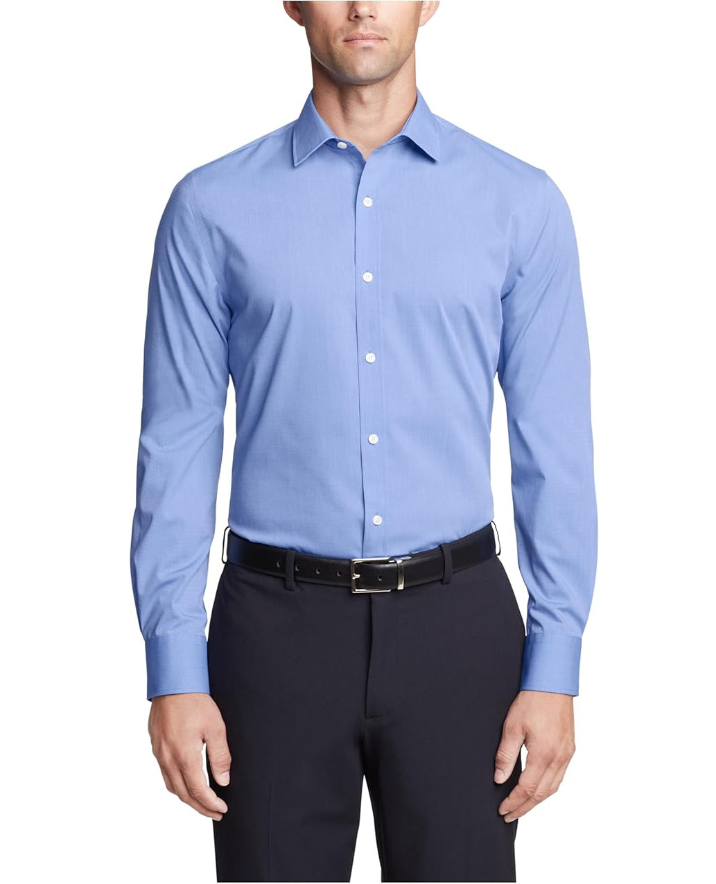 Tommy Hilfiger Men's Slim-Fit Essentials Dress Shirt French Blue 17.5 34/35