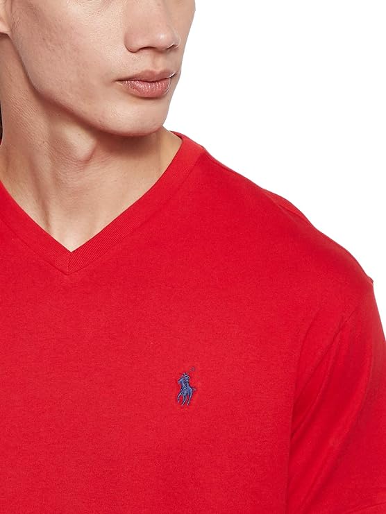 Polo Ralph Lauren Men's Classic-Fit V-Neck Cotton T-Shirt Color Red Size 2XL