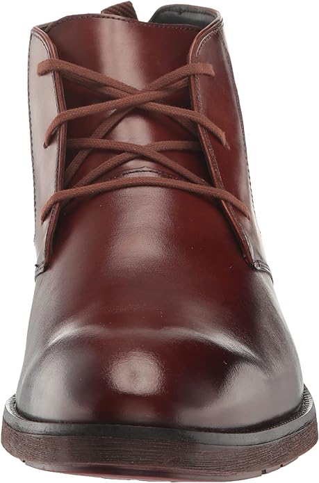 Stacy Adams Men's Kyron Plain Toe Lace Up Chukka Boot Color Cognac Smooth Size 12M