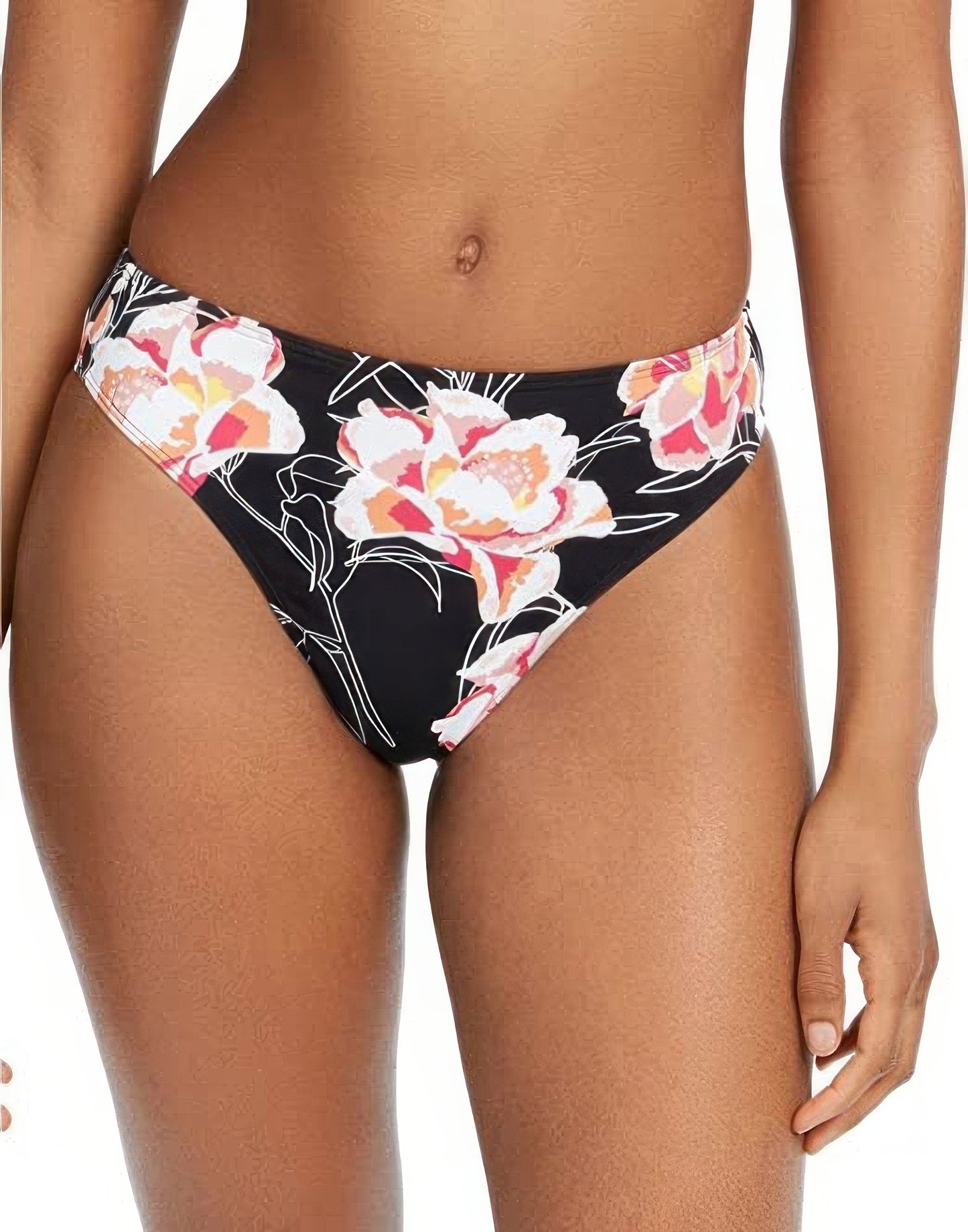 Roxy Beach Classics High Leg Waisted Bikini Bottoms Color Anthracite Zilla Sample Size XL