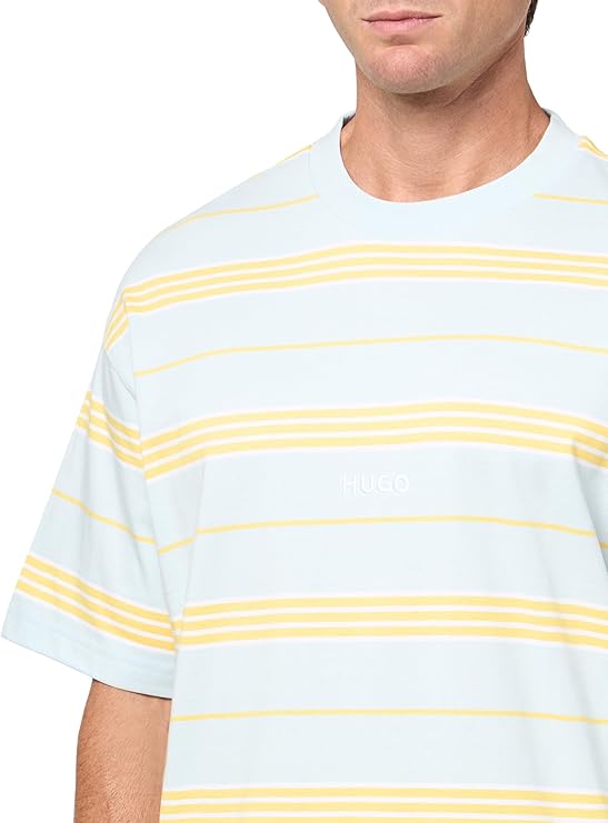 Hugo Boss Men's Oversized-Fit Crewneck T-Shirt Blue Size XL