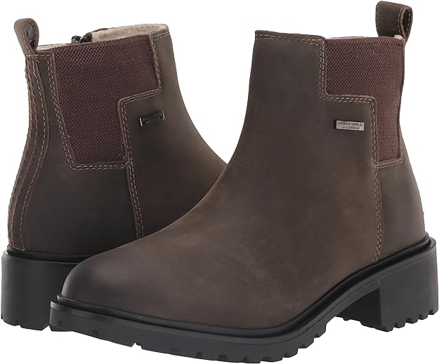 Rockport Women's Ryleigh Weatherproof Gore Chelsea Booties Color Dark Taupe Leather Size 7.5M