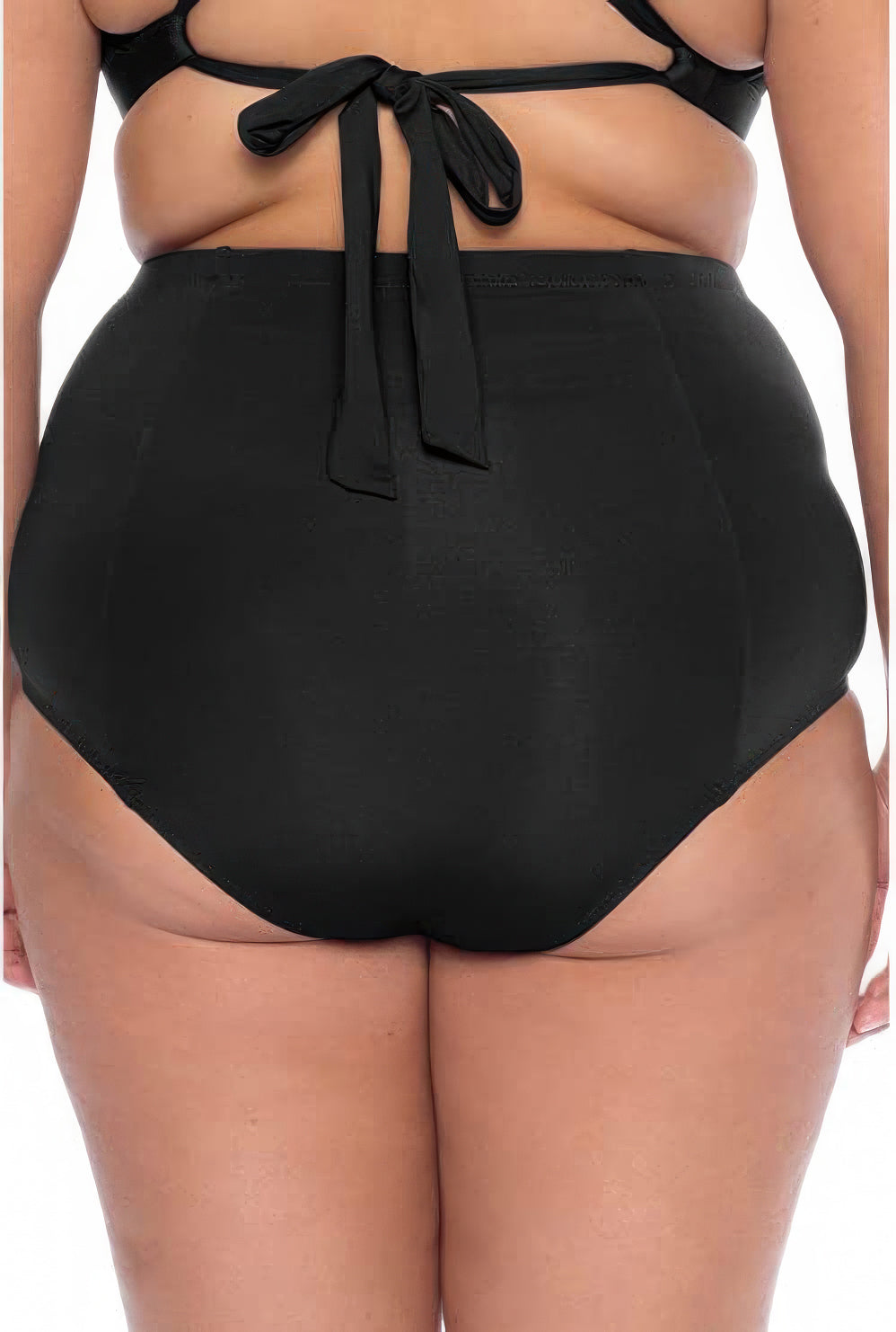 Becca by Rebecca Virtue Plus Size Shirred High Waist Bikini Bottom Color Black Size 1X