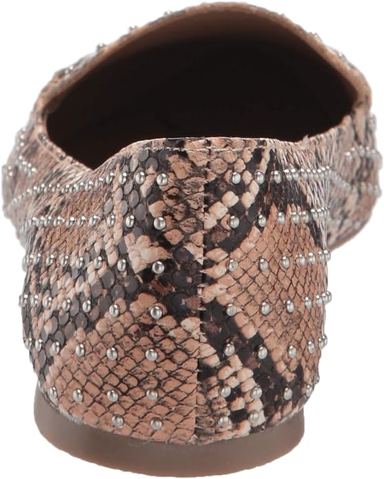 Steve Madden Women's Feather Loafer Flat Color Tan Snake Size 8.5M