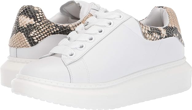STEVEN by Steve Madden Women's Glazed Sneaker  Color White Size 8.5M