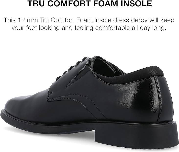 Vance Co. Men's Kimball Round Toe Oxford Color Black Size 11.5W