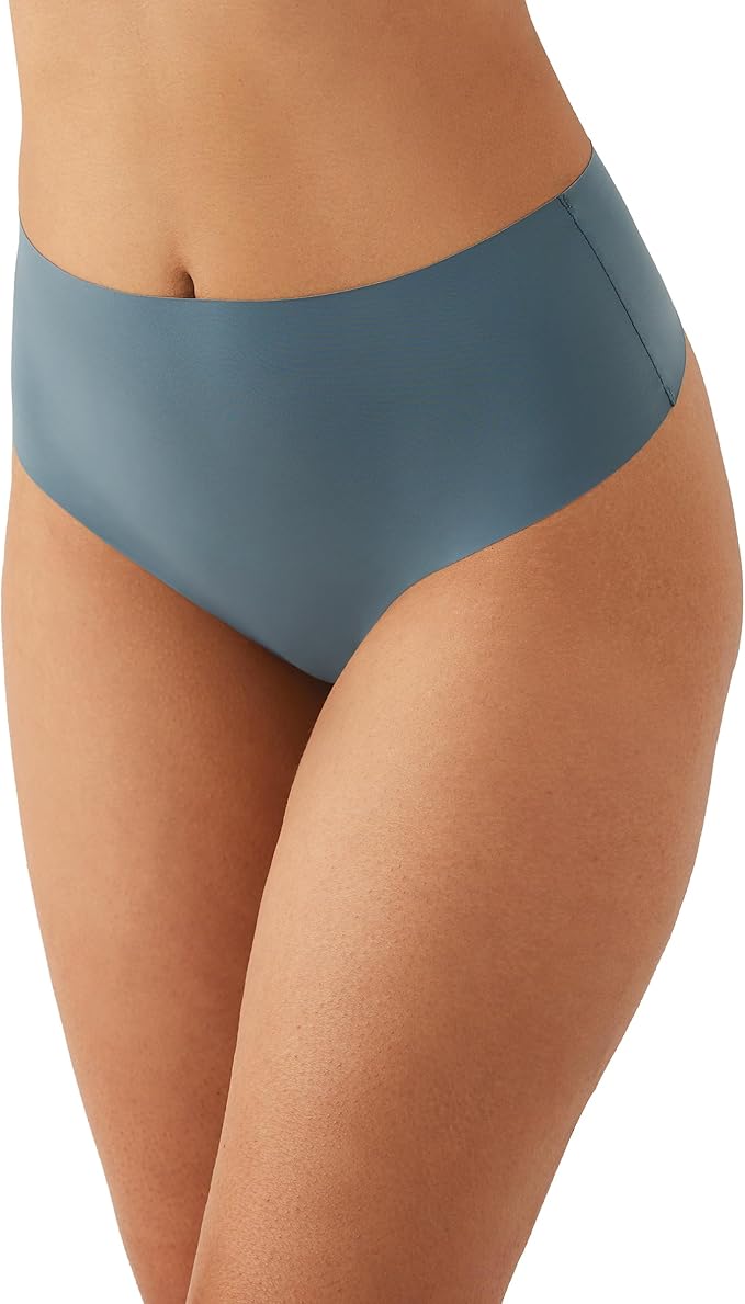 b.tempt'd Womens High-Waist B.Bare Thong Underwear Stormy Weather Size M