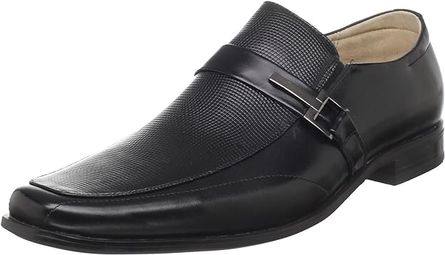 Stacy Adams Men's Beau Bit Perforated Slip-On Loafer Black Size 9.5