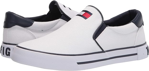 Tommy Hilfiger Men's Roaklyn Loafer Color White Multi Fabric Size 7M