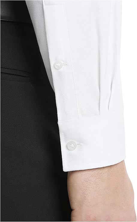 Michael Kors Men's Comfort Stretch Regular-Fit Dress Shirt White Size L 16 32/33