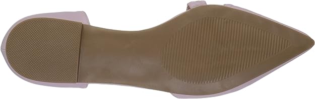 Journee Collection Women's Cross Strap Pointed Toe Flat Color Pink Size 8M