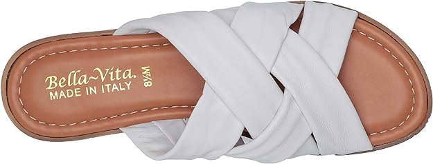Bella Vita Women's Tor-Italy Wedge Sandal Color White Leather Size 7M