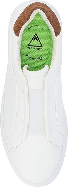 Vance Co Men's Matteo Tru Comfort Slip-on Sneakers White Size 10.5