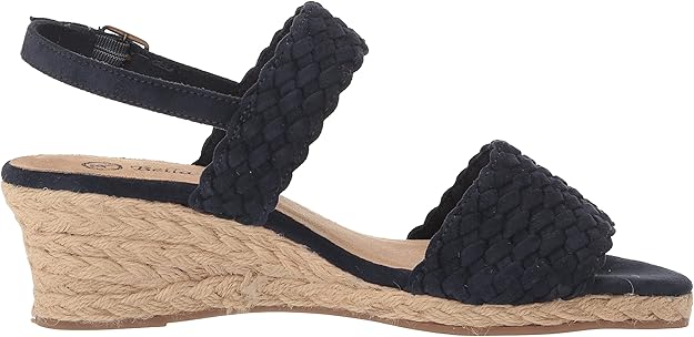 Bella Vita Women's Mariella Espadrille Sandal Navy Suede Size 7