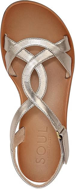Soul Naturalizer Summer Ankle Strap Summer Sandal Warm Silver Size 8.5W