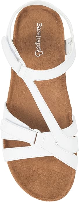Baretraps Women's Jaxen Outer Side Closure Sandal White Size 9.5