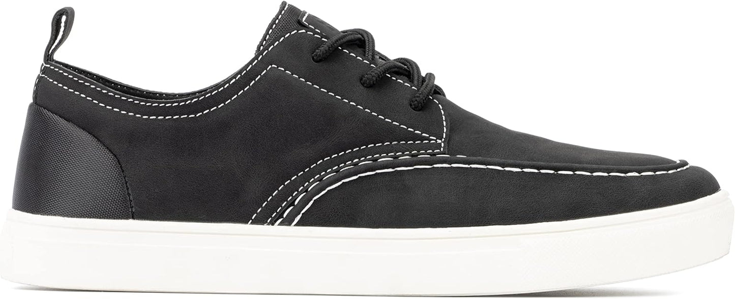 Reserved Footwear Men's Kono Boat Shoe Color Black Size 12M