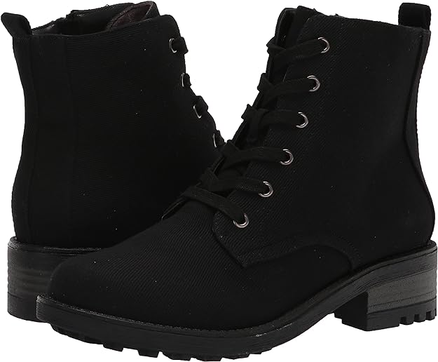 LifeStride Women's Kunis Canvas Booties Color Black Canvas Size 9.5W