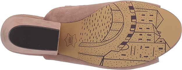 Bella Vita Women's Kathy Mule Sandal Color Almond Kidsuede Leather Size 7W