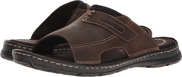Rockport Men's Darwyn Slide 2 Sandals Brown II Size 11.5