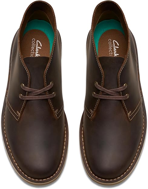 Clarks Men's Shepton Lace-Up Chukka Boots Beeswax Leather Size 11