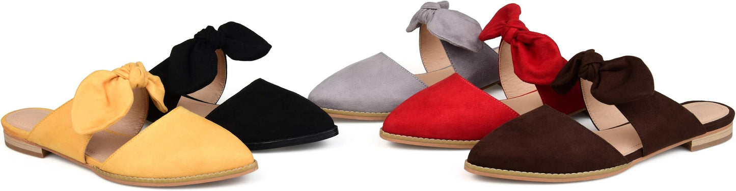 Journee Collection Women's Telulah Bow Accent Slip-on Flats Color Mustard Size 7M