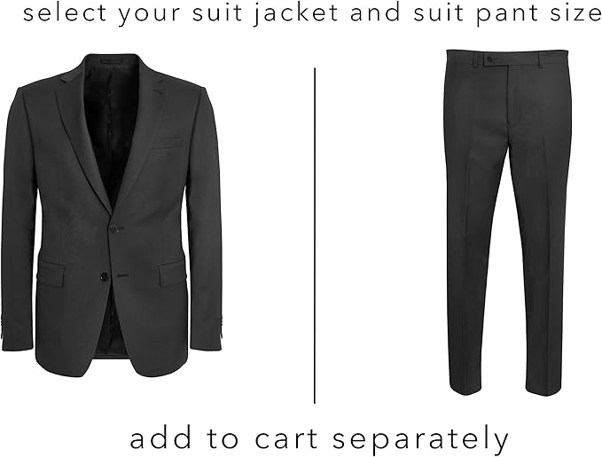 Calvin Klein Men's Wool Slim Fit Suit Separates Jacket Color Charcoal Size 44L