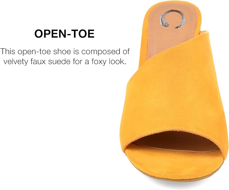 Journee Collection Women's Allea Mule Color Mustard Size 8