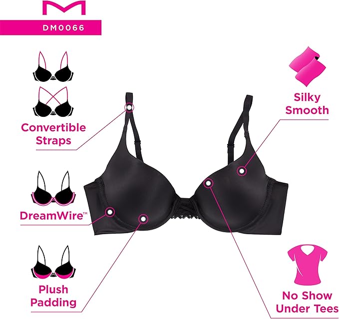 Maidenform Dreamwire Push Up Underwire Bra Nude Size 40D