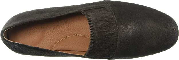 Gentle Souls by Kenneth Cole Women's Eugene Ruffle Slipper Loafer Color Bronze Size 6.5M