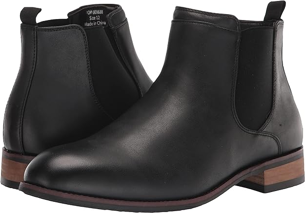 Vance Co. Men's Landon Chelsea Dress Boot Color Black Size 12M