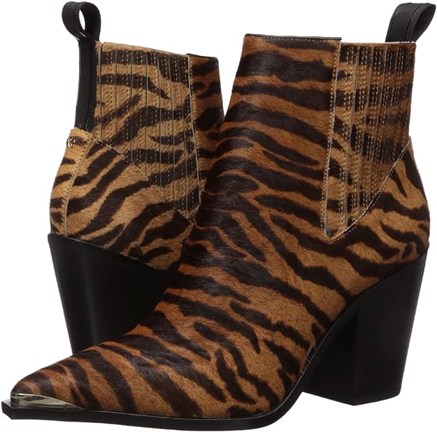 Kenneth Cole Women's West Side Rb Block Heel Bootie Color Brown Multi Size 7M
