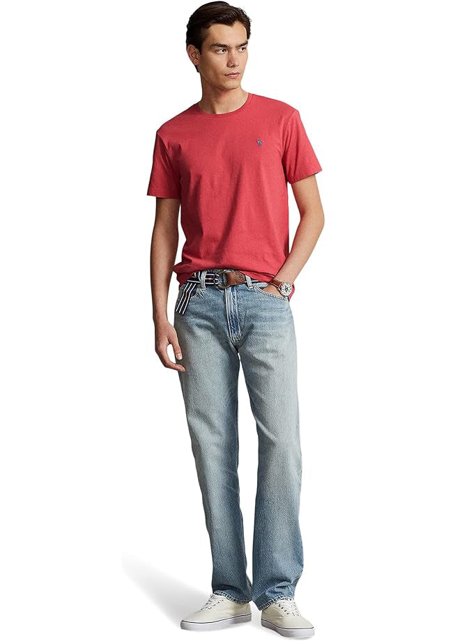 Polo Ralph Lauren Men's Classic-Fit Jersey Crew-Neck T-Shirt Color Red Sky Size XL