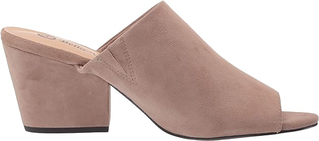 Bella Vita Women's Kathy Mule Sandal Color Almond Kidsuede Leather Size 7W
