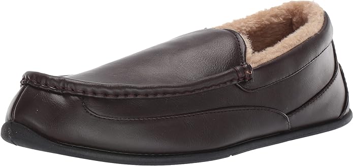 Deer Stags Men's Slipperooz Nordic Spun Slippers Color Dark Brown Size 9W