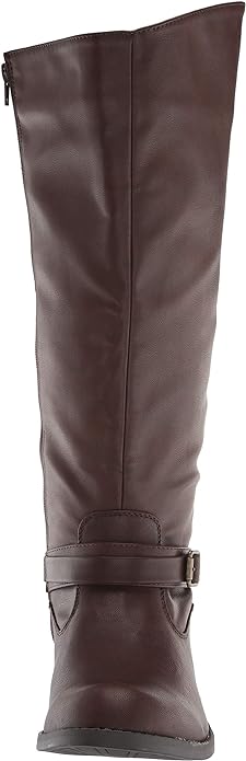 Easy Street Women's Quinn Plus Plus Harness Boot Color Brown Burnish Size 8.5M (Extra Wide Calf)